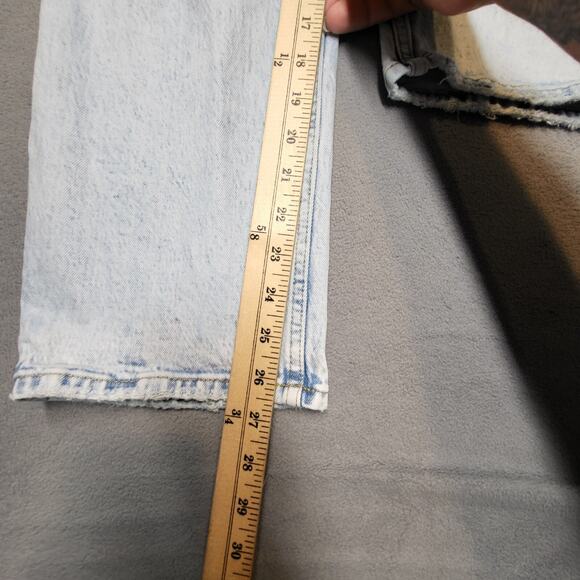 Abercrombie And Fitch Jeans Womens 8 Blue Dad Straight Leg Distressed Denim - Picture 7 of 11